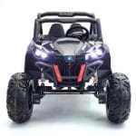 Electric Ride On Buggy-XMX603-24V-MP4 Black TV Touch Screen 2 Seats Rubber Wheels 200 Watts 2 updated Motors